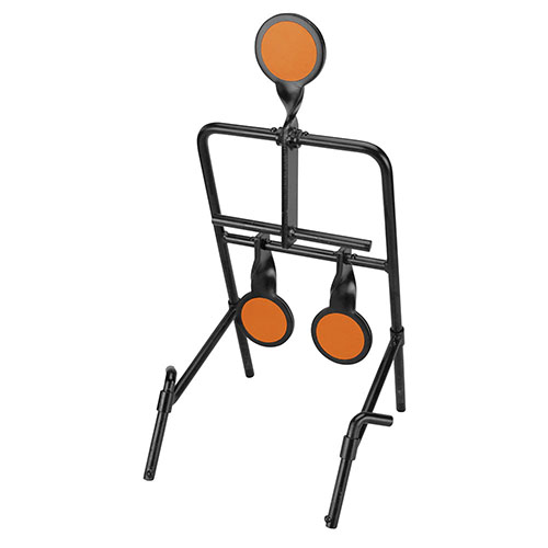 Caldwell® Resetting Target to przenośny cel wykonany z wytrzymałej stali, który zapewnia interaktywną zabawę w strzelaniu i długotrwałą trwałość.