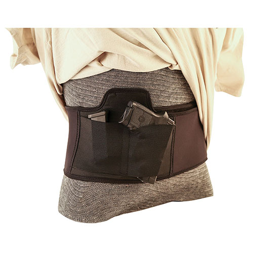 Caldwell Tac Ops Belly Band Holster zapewnia komfort noszenia, wykonany z materiału odprowadzającego wilgoć, z ochroną przed otarciami i możliwością prania w pralce.