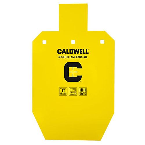Caldwell AR500 Full Size IPSC Steel Target to celny i trwały cel, odporny na tysiące strzałów, idealny do rywalizacji, treningu i rekreacji.