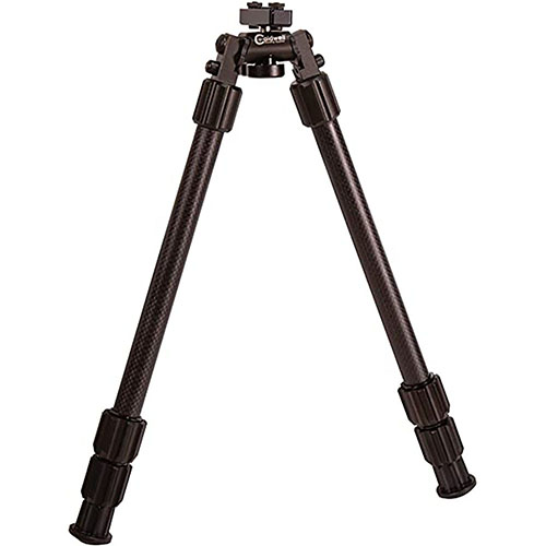 Caldwell 13"-30" Accumax to lekki bipod z włókna węglowego (13 oz) z regulacją długości, stabilnymi nogami i adapterami M-LOK oraz KeyMod, idealny dla myśliwych.