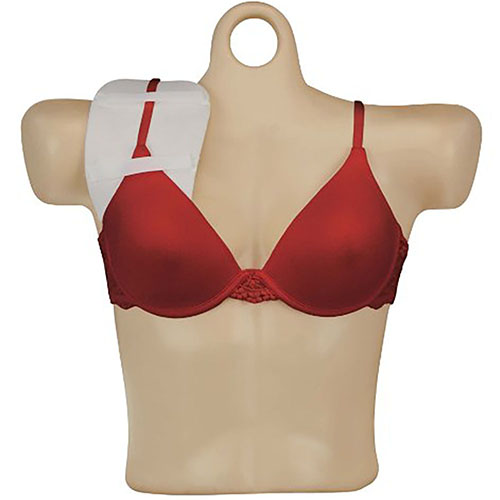 Caldwell Hidden Comfort Recoil Shield dla kobiet zapewnia wygodną ochronę przed odrzutem, łatwo przymocowuje się do stanika i pozostaje na miejscu dzięki systemowi rzepów.