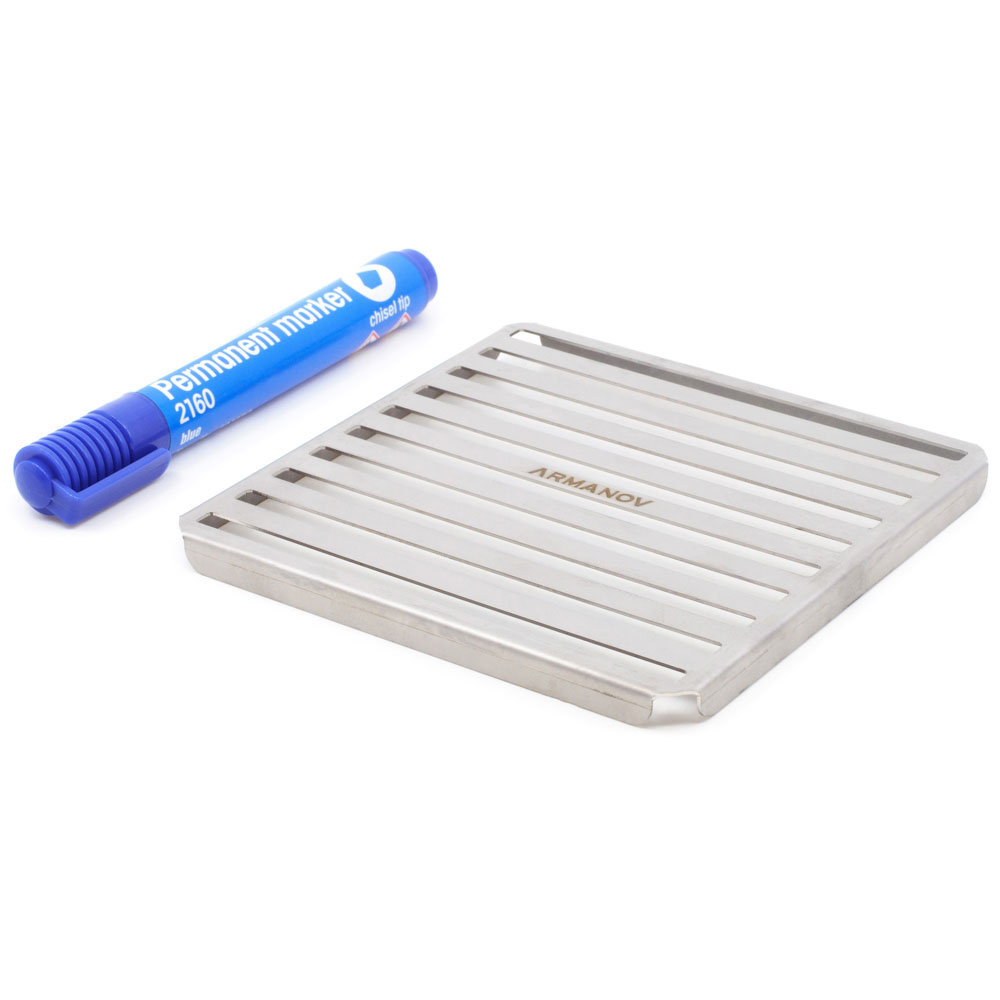 Stwórz własne oznaczenia na amunicji dzięki stalowym szablonom ARMANOV, które są łatwe w użyciu, wielokrotnego użytku i kompatybilne z Ammo checker.