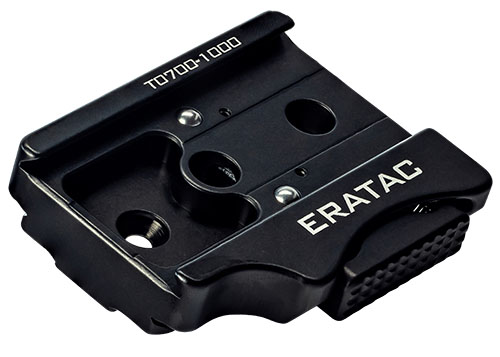 Adapter ERATAC umożliwia łatwe przekształcenie standardowego gwintu $1/4$"-20 w slidera ARCA, zapewniając pełną kompatybilność z modelami T0700-1000 i T0700-2000.
