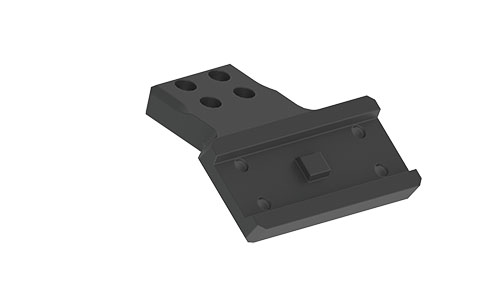 Mocowanie Aimpoint od ERATAC pasuje do uniwersalnego interfejsu, umożliwiając montaż celowników kolimatorowych Aimpoint pod kątem 20°.