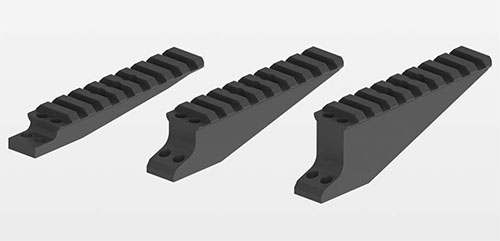 Adapter Picatinny BH35 wykonany z wysokiej jakości aluminium, odporny na zarysowania, z precyzyjnymi wymiarami i trzema wysokościami podstawy dla idealnego dopasowania.