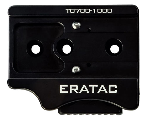 Slider ERATAC ARCA Rail zapewnia zerowy luz mechaniczny i odporność na odrzut dzięki innowacyjnemu systemowi blokowania kulkowego oraz szybkiemu zwalnianiu jedną ręką.