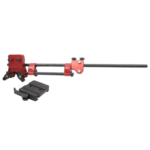 Użyj MagnetoSpeed® V3 Chronograph bez wpływu na harmonikę lufy dzięki mocowaniu CNC z Arca Swiss Clamp, zapewniającym łatwą regulację i wytrzymałość.