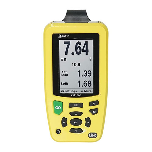 KST1000 Shot Timer to wytrzymały i wszechstronny timer do strzelania, z pięcioma trybami, głośnym sygnałem, wodoodporną konstrukcją i łącznością Bluetooth.