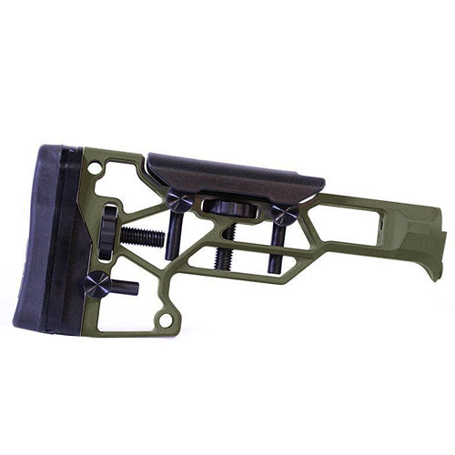 MDT Skeleton Rifle Stock V5 Standard oferuje beznarzędziową regulację, zapewniając idealne dopasowanie i komfort strzelca w systemach TAC21, LSS-XL i HS3.