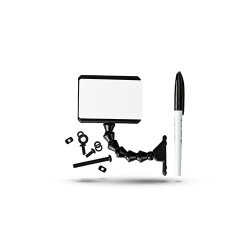 MDT M-LOK Data Card Holder umożliwia łatwe odczytywanie danych balistycznych dzięki regulowanemu projektowi szyi, a w zestawie znajduje się marker i karta do pisania.