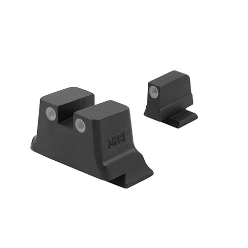 MEPROLIGHT® Tru-Dot FIXED PISTOL SET S&W C.O.R.E G/G oferuje samoczynnie podświetlane przyrządy celownicze, zwiększając celność w każdych warunkach o 85%.