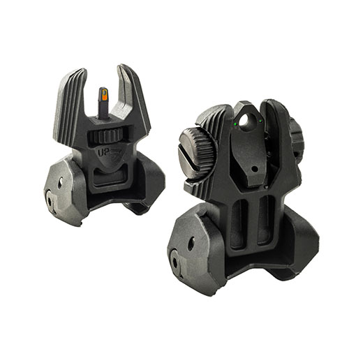 MEPRO FRBS to zaawansowany zestaw celowników z podświetleniem tritiowym, zapewniający niezawodne wsparcie w każdych warunkach, zarówno w dzień, jak i w nocy.