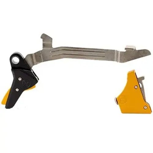 Zestaw Ultimate Builder's Kit od Timney dla Glock Gen 3-4 oferuje lżejszy i gładszy spust, zachowując niezawodność systemu Glock oraz trwałość dzięki powłoce NP3.