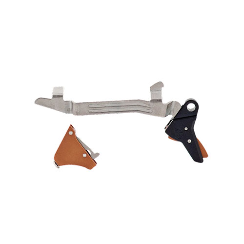 Ultimate Builder’s Kit Timney dla Glock Gen 3-4 oferuje lekki spust 2.5-3 lbs, stal nierdzewną, oraz zwiększoną trwałość dzięki powłoce NP3.