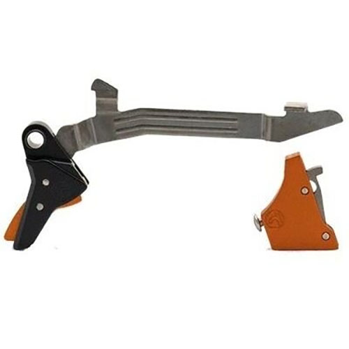 Zestaw Ultimate Builder’s Kit od Timney dla Glock Gen 3-4 oferuje lekki opór 2.5-3 lbs, stal nierdzewną i zwiększoną trwałość dzięki powłoce NP3.