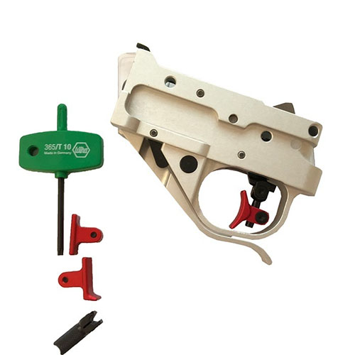 Zestaw spustowy Timney Ruger 10/22 Calvin Elite oferuje łatwą instalację, precyzyjny spust oraz wytrzymałą obudowę z aluminium 6061-T6.
