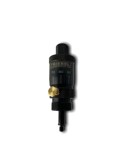 Fine Adjuster Triebel ClickXact® zapewnia precyzyjne ustawienie głębokości osadzenia pocisków w krokach 0,02 mm, łącząc jakość z łatwością użytkowania.