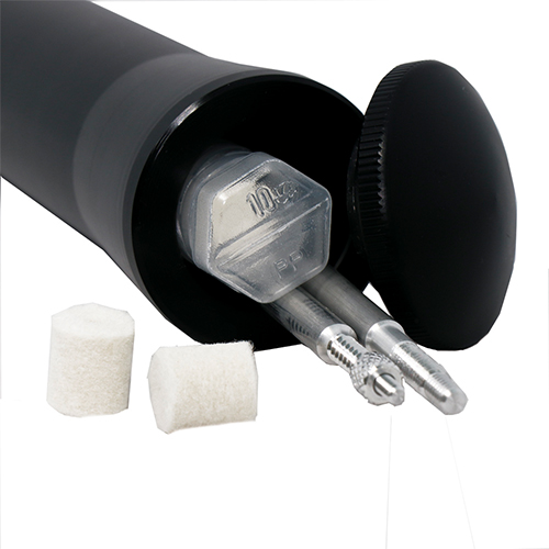 Rura do czyszczenia pistoletów VFG z ergonomiczną, antypoślizgową rączką, stal nierdzewna lub aluminium, dostępna w wersji 1- i 3-częściowej, idealna do broni kal. .22.