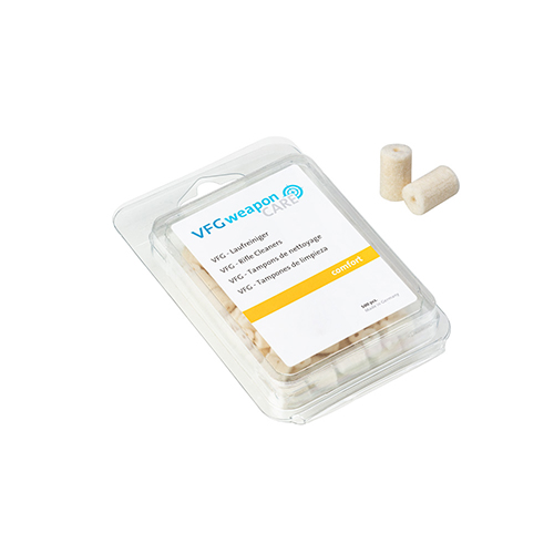 VFG COMFORT to idealne rozwiązanie do lekkiego czyszczenia luf o kal. 4-4.5mm, zawiera 500 sztuk, doskonałe do nawilżania i odtłuszczania.