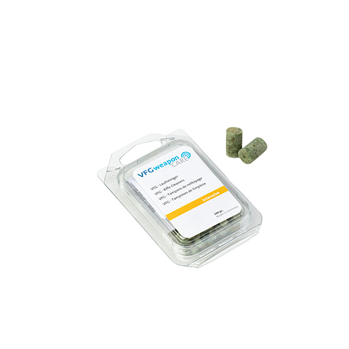 INTENSYWNY czyścik do lufy VFG łączy zalety filcu wełnianego z mocą szczotek, skutecznie usuwając brud z lufy bez ryzyka zarysowań. Zawiera 100 sztuk.