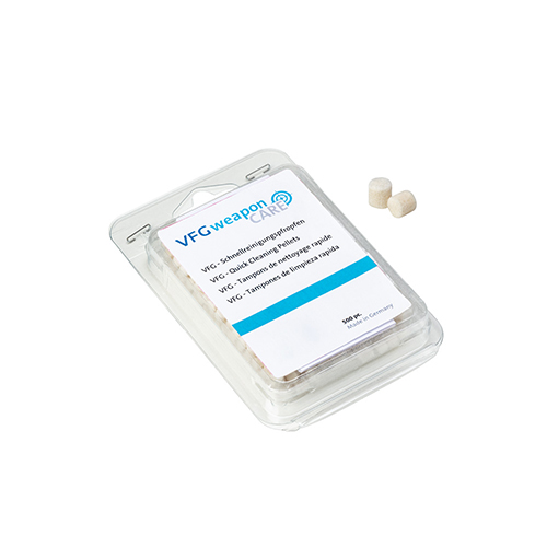 VFG QUICK CLEANING-PLUG to kompaktowe zatyczki do szybkiego czyszczenia kal. 4,5/.177, które skutecznie czyszczą lufę, eliminując pozostałości włókien.