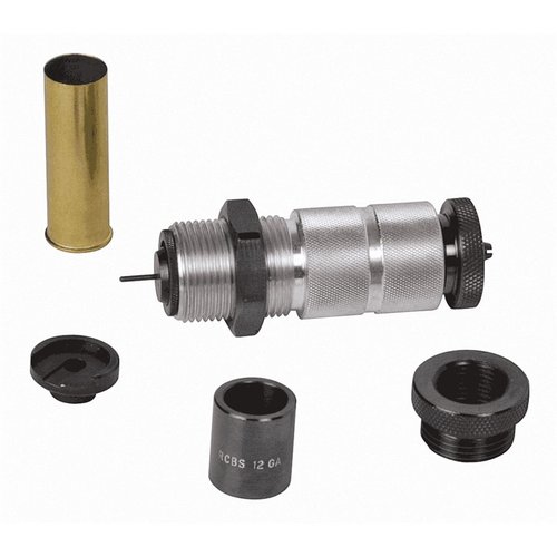 Zestaw die'ów RCBS Cowboy Shotshell umożliwia ładowanie mosiężnych nabojów śrutowych 12GA, oferując precyzyjne formowanie, de-priming i crimp.