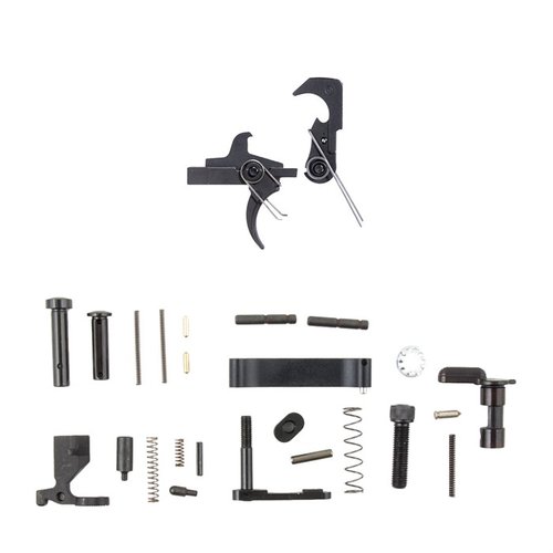 Zestaw części dolnych AR-15 od Brownells zawiera wysokiej jakości elementy Mil-spec oraz wybór spustu CMMG lub Schmid Tool, idealny do budowy lub modernizacji.