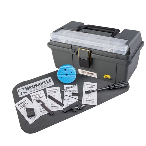 Zestaw narzędzi 1911 FIELD TOOL KIT zawiera sześć niezbędnych narzędzi do konserwacji i poprawy wydajności Twojego pistoletu 1911, w praktycznej skrzynce.