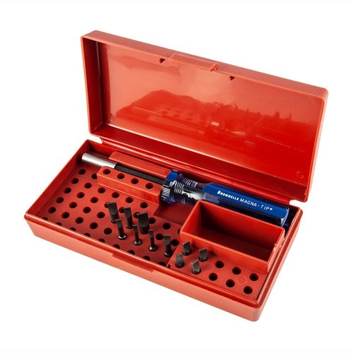 Zestaw STANDARD MAGNA-TIP® #3 oferuje 11 bitów, ergonomiczną rączkę i trwałą konstrukcję, zapewniając precyzyjne i komfortowe narzędzie do konserwacji broni.