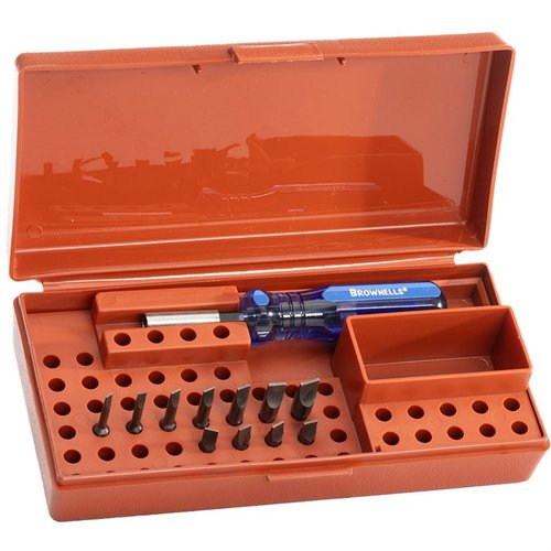 Zestaw Brownells Standard Magna-Tip® #3 oferuje wszechstronność, ergonomiczną rękojeść oraz trwałe bity, idealne do precyzyjnej konserwacji broni.