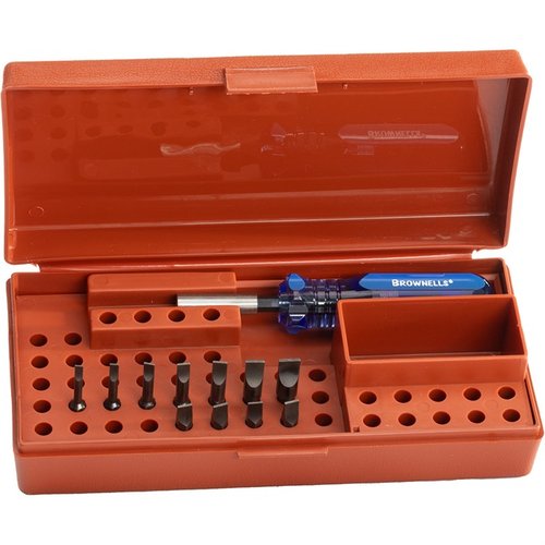 Zestaw BROWNELLS STANDARD MAGNA-TIP® #3 oferuje 11 wymiennych bitów, ergonomiczny uchwyt oraz trwałą konstrukcję, zapewniając precyzję i komfort w konserwacji broni.