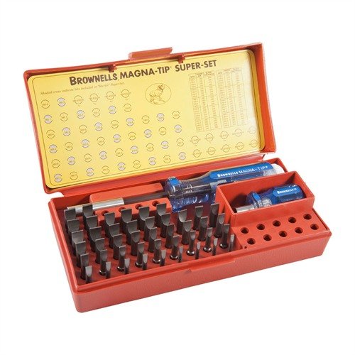 Zestaw MAGNA-TIP 44 BIT to profesjonalne narzędzie dla rusznikarzy, oferujące 44 bitów o precyzyjnych rozmiarach i solidną konstrukcję do pracy w trudnych warunkach.
