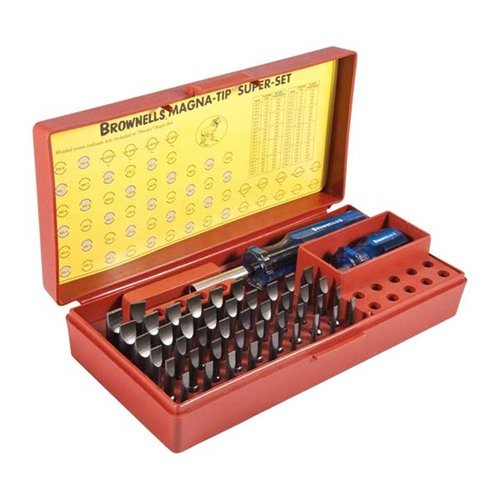 Zestaw MAGNA-TIP 44 BIT to profesjonalne narzędzie dla rusznikarzy, oferujące 44 precyzyjnie dopasowane bity i solidną rączkę do pracy w trudnych warunkach.