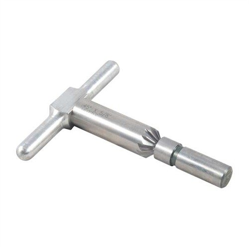 Narzędzie 45° do fazowania wylotów i cylindrów poprawia wydajność ładowania w rewolwerach, zapewniając czyste wyjście pocisku i szybsze przeładowanie.