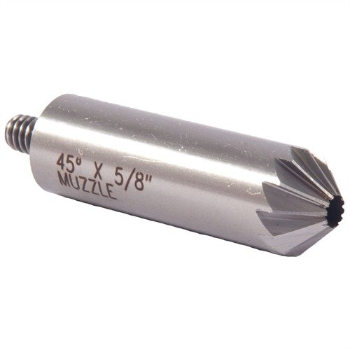 Ostrza 45° CHAMFER CUTTERS poprawiają dokładność strzałów, eliminując uszkodzenia wylotów i ostre krawędzie komór cylindrów rewolwerów.