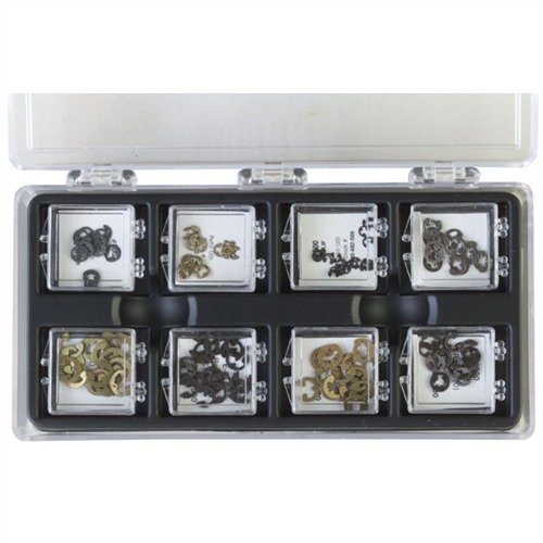 Zestaw E-Clip zawiera 160 klipsów w 8 rozmiarach, idealnych do naprawy popularnych broni, co pozwala zaoszczędzić czas i pieniądze.