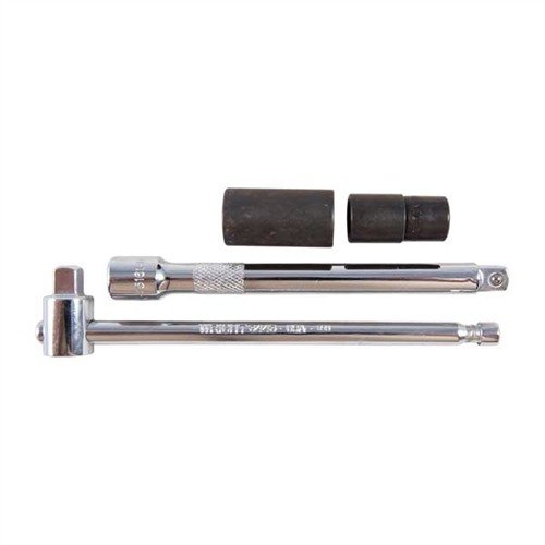 Specjalny klucz do śrub osadzenia kolby Remington 870/1100 z samocentrującym wiertłem, które nie zsuwa się ani nie blokuje między kolbą a głowicą śruby.