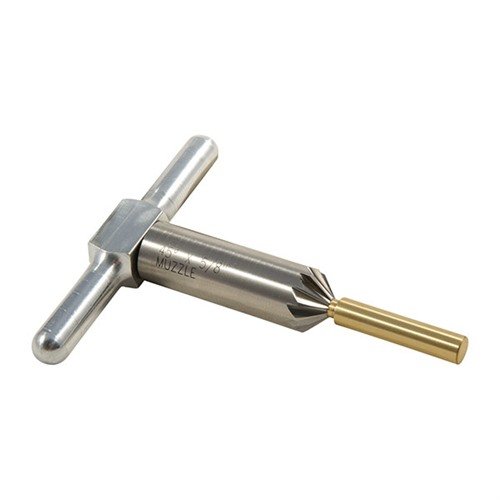 Zestaw 12-flutowych narzędzi do wygładzania wylotów broni, idealny do usuwania drobnych niedoskonałości, zapewnia precyzyjność i nie uszkadza gwintów.