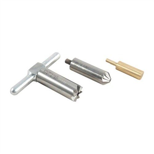 Zestaw BRASS ONE CALIBER umożliwia precyzyjne prostowanie i fazowanie wylotów broni, zapewniając czysty wyjście pocisku oraz szybsze ładowanie.