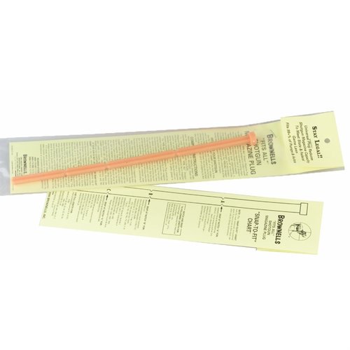 Uniwersalny wtyk do magazynków FITS-ALL, łatwy w dopasowaniu do wszystkich długości i kalibrów, wykonany z wytrzymałego polipropylenu w jaskrawym pomarańczowym kolorze.