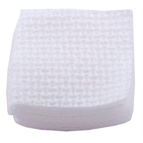 Wytrzymałe, podwójne patche z jedną stroną do agresywnego czyszczenia i gładką stroną do aplikacji rozpuszczalników, idealne do kalibrów od .22 do 12 gauge.