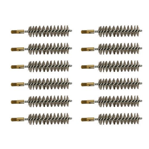 Standard Line Stainless Steel Muzzleloader Rifle Bore Brushes w agresywnym działaniem czyszczącym, idealne do mocno zanieczyszczonych luf, pakowane po 12 szt.