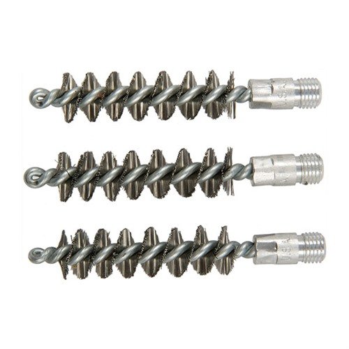 Wysokiej jakości szczotki do lufy ze stali nierdzewnej, idealne do intensywnego czyszczenia. Pakowane w zestawie 3 sztuki, wygodne i ekonomiczne.