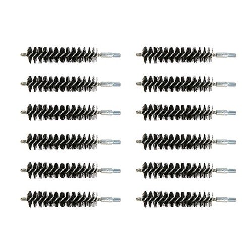 Szczotki do lufy nylonowe Brownells w opakowaniach zbiorczych, odporne na rozpuszczalniki, skutecznie usuwają zanieczyszczenia bez rysowania lufy.