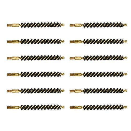 Superagresywna szczotka nylonowa do czyszczenia lufy, odporna na rozpuszczalniki, z mocnym mosiężnym uchwytem, idealna do usuwania uporczywych osadów.