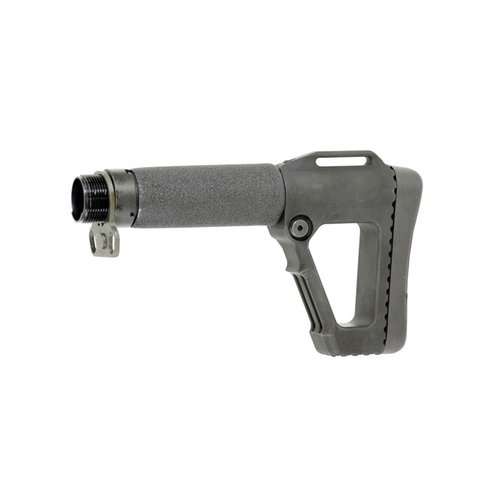 Lekki i wytrzymały kolba AR-15 SOCOM z regulacją długości, przyciskiem szybkiego zwalniania, wygodnym podparciem policzka i dodatkowymi punktami mocowania.