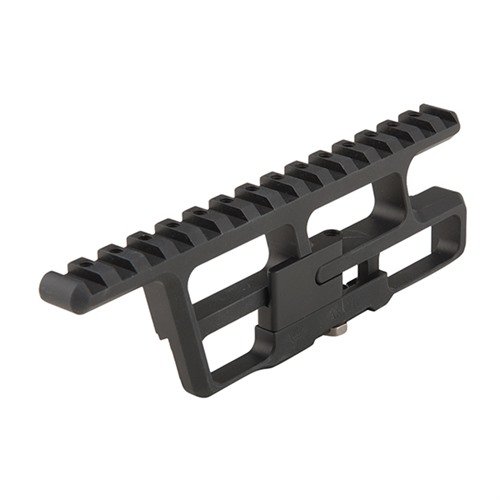 System montażu optyki AK47/AKM oferuje lekką konstrukcję z aluminium 6061 T6, możliwość dostosowania oraz zachowanie zerowania po demontażu optyki.