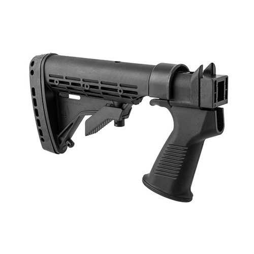 KickLite Tactical Buttstock do Saiga 12 Gauge z technologią redukcji odrzutu, zapewnia komfort strzelania, zmniejszając odrzut o 50% dzięki ruchomej konstrukcji.
