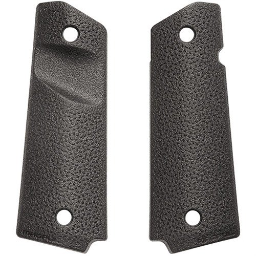MOE Grip Panels do 1911 Full Size oferują agresywną teksturę, unikalny kształt zapobiegający skręcaniu oraz są kompatybilne z ambidextrous safeties.