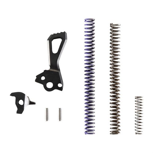 Zestaw APEX Tactical CZ 75 B poprawia działanie spustu, zmniejszając różnicę między pociągnięciami o 2 funty, zapewniając gładkie i precyzyjne strzały.